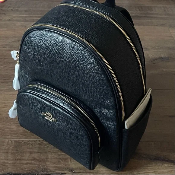 Coach | Bags | Coachnwt Black Leather Medium Size Backpack  display picture 3